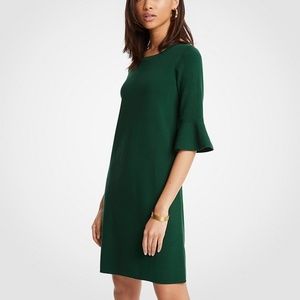 Ann Taylor Petite Fluted Sleeve Sweater Dress XSP